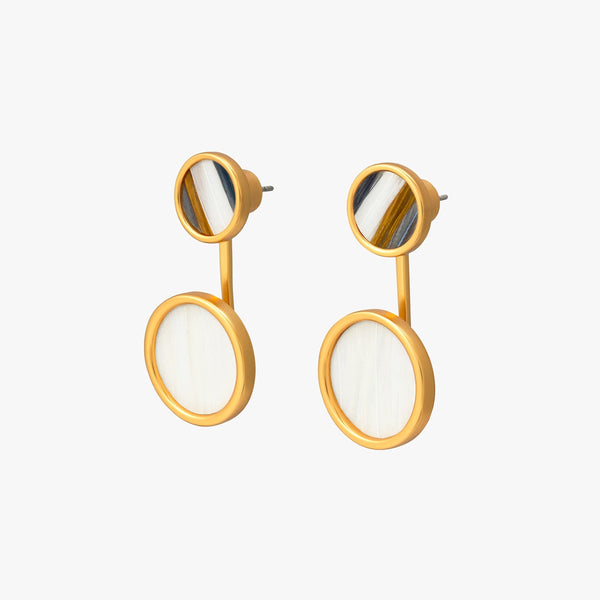 Emily Bezel Jacket Earring