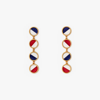 New England Multi Bezel Drop Earring